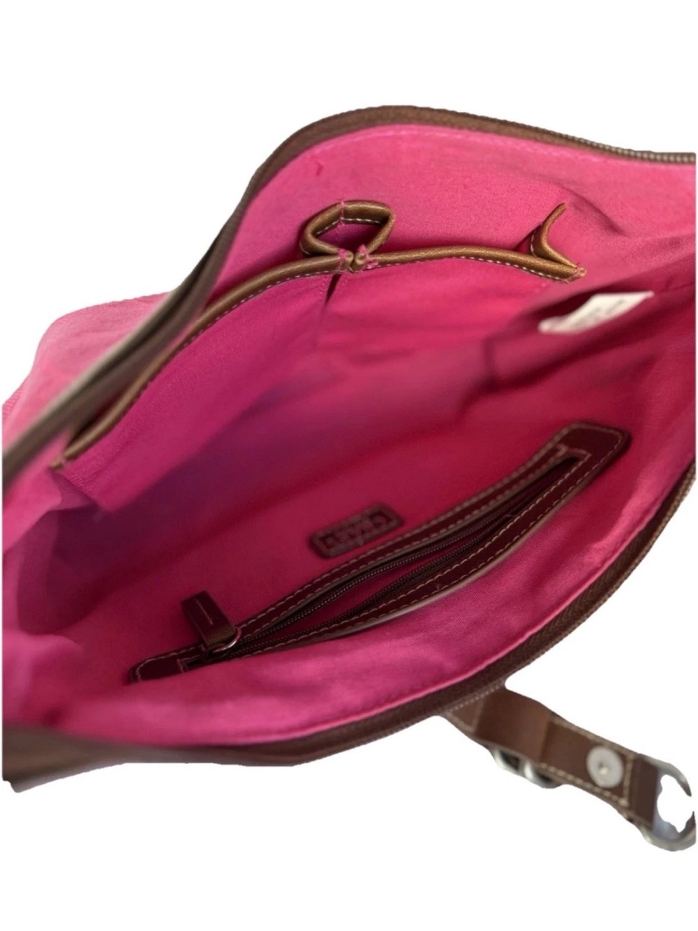 VTG CHAPS Ralph Lauren Equestrian Buckle Pink 11.5x6.25x2.5 Barbie Clueless 90’s - Picture 4 of 7